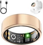 Smart Health Ring for Women Men, Fitness Tracker Ring with Heart Rate, Blood Oxygen, Sleep Tracker, Step Tracker, No Subscription Fee, IP68 Waterproof Smart Ring for iPhone & Android (Rose Gold, 7#) - Image 2