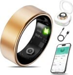 Smart Health Ring for Women Men Fitness Tracker with Heart Rate, Blood Oxygen, Blood Pressure, Sleep Monitoring, Step Counting, IP68 Waterproof for iOS and Android, No APP Fee, Rose Gold 11 - Image 2