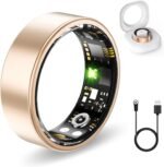 Smart Health Rings for Women Men, Fitness Tracker with Heart Rate, Blood Oxygen, HRV, Sleep Tracker, Step Tracker, No Subscription Fee, IP68 Waterproof Smart Ring for iphone & Android (Rose Gold, 6#) - Image 2