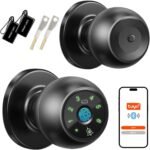 Smart Lock Fingerprint Door Lock, 5-in-1 Keyless Entry Door Handle with Keypad & Doorbell, Touch/Code/Card/Key/App Control for Home Office Airbnb - Image 2