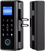 Smart Lock for Glass Door, Lock Automatically, 5 Ways Unlock, with Screen., Fingerprint and Remote Control with Keypad Doorbell Function,Password Access Card and App Control - Image 2