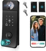 Smart Lock with Camera & Doorbell 6in1 Keyless Entry (Fingerprint/APP/Keypad Code/NFC/Temp Code/Key), 0.2s Fast Fingerprint, Voice Control, Auto Lock, Easy Install, 2.4GHz WiFi for Door - Image 2