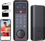 Smart Lock with Face Recognition, 3-in-1 Camera+ Doorbell+ Keyless Entry Door Lock, Palm Vein, Fingerprint, Keypad, WiFi Electronic Deadbolt for Front Door, Motion Sensor, Tuya App, Alexa - Image 2