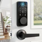 Smart Lock with Handles, Fingerprint Door Lock App Control, Keyless Entry Door Lock Set, Electronic Keypad Deadbolt, Auto & One Touch Lock, Easy Installation, IP54, Digital Smart Code - Image 2