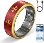 Smart Ring Fitness Sleep Tracker Ring, with Heart Rate, Multiple Sports Modes - Men & Women, Compatible with iOS & Android, Long Battery, IP68 Waterproof(Red, 8) - Image 2