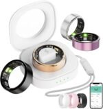 Smart Ring For Women Men, Health Tracker with Heart Rate/Blood Oxygen/Blood Pressure/Sleep Monitor/Step Counting, IP68 Waterproof Fitness ring, No App Fees for IOS & Android (Lavender Pink, 7#) - Image 2