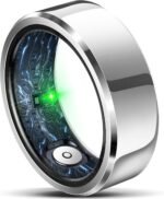 Smart Ring for Women Men, Fashion Minimalist Fitness Ring & Sleep Tracker Ring with Heart Rate, Blood Pressure, Waterproof Health Ring, Valentine's Day Gifts for Women,No Subscription (Size 8, Silver) - Image 2