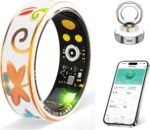 Smart Ring for Women & Men, Fitness Tracker with Heart Rate, SpO2, Blood Pressure & Sleep Monitoring, IP68 Waterproof, Long Battery Life, No Monthly Fees, for iPhone Android (8#&Floral) - Image 2