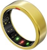 Smart Ring for Women Men- Sleep/Fitness/Stress/Heart Rate Tracker- Menstrual Records - 7 Days Battery Life - Wireless Charging - No APP Subscription - iOS & Android Compatible (Gold, Size 9) - Image 2