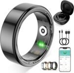 Smart Ring for Women Men,Fitness Tracker Ring with Heart Rate, Sleep Monitoring, Blood Oxygen, Step Counting for iOS and Android, No Subscription Fee, Waterproof, Valentines Day Gifts(Black, 11) - Image 2