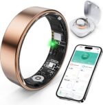 Smart Ring with Sleep Monitoring, Step Counting, Heart Rate, Blood Oxygen for iPhone and Android, No Subscription Fee, IP68 Waterproof Health Tracker (Rose Gold, 10) - Image 2