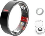 Smart Rings for Men & Women,Tracker with Step,Fitness,Health,Sleep,Blood Pressure,Smart Wearable,iOS & Android Compatible,Non-Subscription (Black, 8) - Image 2