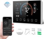 Smart Thermostats for Home, Digital Thermostat with App, WiFi Thermostats for Home Heat Pumps, Cooling Heating & Auto, Includes C-Wire Adapter, LCD Screen/Voice Control/Weather/Energy Saving - Image 2