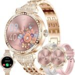 Smart Watch (Answer/Make Calls) for Women,1.32" AMOLED Smartwatch for Android and for iPhone, 3ATM Fitness Tracker with Heart Rate/Sleep/SpO2 Monitor, 100+ Sport Modes Fitness Watch (Gold) - Image 2