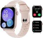 Smart Watch Sports Pedometer, Fitness Tracker Bluetooth Call Heart Rate Blood Oxygen Sleep Monitor, 100 Sports Modes Waterproof for iOS Android Men's Women's Smart Watch (Pink) - Image 2