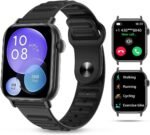Smart Watch Sports Pedometer, Fitness Tracker Bluetooth Call Heart Rate Blood Oxygen Sleep Monitor,100 Sports Modes Waterproof for iOS Android Men's Women's Smart Watch (Black) - Image 2