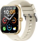 Smart Watch for Men Women, 1.83" HD Touchscreen Fitness Watch with Bluetooth Call&Message Notifications, 110+Sport Modes, 24/7 Heart Rate/Sleep Monitor, IP68 Waterproof Fitness Tracker, Champagne Gold - Image 2