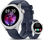 Smart Watch for Men Women Answer/Make Call, 1.46'' AMOLED Ultra-Clear Screen Fitness Tracker with Heart Rate/Sleep/SpO2 Monitor, 3ATM Waterproof Smartwatch for iPhone/Samsung/Android, 110+ Sport, Blue - Image 2