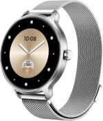 Smart Watch for Women, 1.27" AMOLED Screen Smartwatch with Answer/Make Call for iPhone/Android/Samsung, Fitness Tracker with 120+ Sport Modes, Heart Rate/Sleep/Health Monitor, IP68 Waterproof, Silver - Image 2