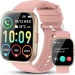 Smart Watch for Women, 1.85" TFT-Touch Screen Smartwatch with Call Function, 112 Sport Modes, Fitness Tracker with 24/7 Heart Rate/Sleep Monitor, IP68 Waterproof, Fitness Watch for Android/iOS, Pink - Image 2