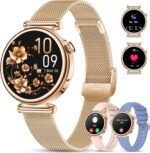 Smart Watch for Women (Answer/Make Call) 3 Bands 1.27" HD Fitness Tracker Smartwatch Compatible Android iPhone Phone with Pedometer/Heart Rate/Sleep Monitor,120+ Sports IP68 Waterproof, Rose Gold - Image 2