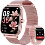 Smart Watch for Women Men, Fitness Tracker Watch for Android Phones iPhone Compatible, 1.85" Smart Watches for Women Men, 110+ Sport Modes Smartwatch (2 Strap) - Image 2