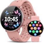 Smart Watch for Women Men, for Android iOS with Sleep & Calorie Monitor, Pedometer Fitness Tracker, Bluetooth Call, IP68 Waterproof, 112+ Sport Modes Round Face Smartwatch (Casual, Pink, 1.39) - Image 2