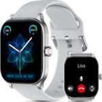 Smart Watch for Women Men(Answer/Make Call), Smartwatches with Heart Rate/SpO2/Sleep/Stress Monitor, IP68 Waterproof Activity Tracker for Android iPhone, 100+ Sports Fitness Watches (Gray, 1.85") - Image 2