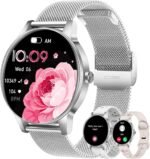 Smart Watch for Women(Answer/Make Calls), 1.27" HD Screen Fitness Tracker with Heart Rate/Sleep Monitor, 130+ Sport Modes IP68 Waterproof Activity Tracking, Smartwatch for Android iPhone, Silver - Image 2