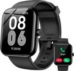Smart Watch with Alexa Built-in, 1.83" HD Touchscreen, Digital Bluetooth Calling, IP68 Waterproof Fitness Tracker, 120+ Sports Modes, 24/7 Heart Rate/Sleep Monitor for iPhone Android (Black) - Image 2