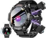 Smart Watch with Earbuds for Men, Bluetooth Calling can Answer and Make Calls,Local Music, Military Resistant Fitness Smart Watch, Sports Fitness Tracker with Step,Sleep Monitor,Heart Rate - Image 2