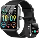 Smart Watch(Answer/Make Call), 1.85" Smartwatch for Men Women, 100+ Sport Modes, Pedometer, IP68 Waterproof Fitness Tracker, Heart Rate/Sleep Monitor, Smart Watches for Android & iOS (2 Straps) - Image 2