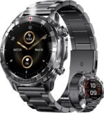 Smart Watches for Men with Bluetooth&Flashlight,1.52" IP68 Waterpro Men's Smart Watch,500mAh 100+ Sport Modes with Heart Rate/Sleep Monitor Fitness Trackers Compatible Android iOS(2 Straps) - Image 2