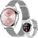 Smart Watches for Women, 1.27" TFT Touchscreen Smartwatch Answer/Make Call, Activity Fitness Trackers with 120+ Sports/HR/Sleep/SpO2 Monitor, IP68 Waterproof for Android iOS (Silver) - Image 2