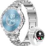 Smart Watches for Women, 1.32" HD Smartwatch Women with Bluetooth Call/Notification, IP67 Waterproof Fitness Watch with Sports Tracking/Sleep Monitor Compatible with Android iOS Phone, Silver - Image 2
