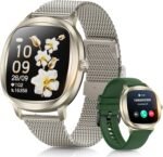 Smart Watches for Women, 1.72" Smart Watch for Android Phones with Heart Rate/Sleep Monitor, 100+ Sports Modes, IP68 Waterproof, Fitness Watch with Free APP Compatible Android iOS (Champagne Gold) - Image 2
