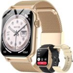 Smart Watches for Women, 1.83" HD Fitness Tracker (Answer/Make Calls), 120+ Sport Modes with Heart Rate/Sleep Monitor, IP68 Waterproof, Fitness Watch for iOS Android, Orange - Image 2