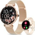Smart Watches for Women Answer/Make Call, 1.19" AMOLED Smartwatch with Bluetooth for Android iOS Phones, IP68 Waterproof Fitness Tracker with Heart Rate SpO2 Sleep Monitor, Rose Gold - Image 2