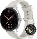 Smart Watches for Women Men 1.27" HD Fitness Tracker with Heart Rate/Sleep/Step/SpO2 Monitor, IP68 Waterproof Watch for Android iOS (Off White) - Image 2