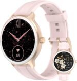 Smart Watches for Women Men 1.27" HD Fitness Tracker with Heart Rate/Sleep/Step/SpO2 Monitor, IP68 Waterproof Watch for Android iOS (Pink) - Image 2