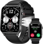 Smart Watches for Women Men (Answer/Make Call) with LED Flashlight, 1.96" HD Touch Screen Fitness Tracker with Heart Rate Sleep Monitor, Waterproof Smartwatch with 100+ Sports Modes - Image 2