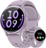 Smart Watches for Women(Answer/Make Calls), 1.27'' AMOLED Screen Activity Trackers with Heart Rate/Sleep/SpO2 Monitor, Smartwatch for iPhone/Samsung/Android,120+ Sport IP68 Fitness Watch 2Bands Purple - Image 2