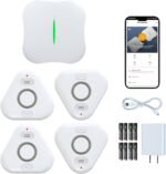 Smart Water Leak Detectors for Home WiFi with App Alerts, Stechro Ajustable 120dB Water Sensor Alarm Leak Detector for Basements Sink Kitchen Laundry, 4 Water Sensors & 1 Gateway - Image 2