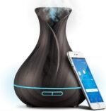 Smart WiFi Wireless Essential Oil Aromatherapy 400ml Ultrasonic Diffuser & Humidifier with Alexa & Google Home Phone App & Voice Control - LED & Timer Settings Dark Brown - Image 2