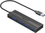 SmartQ 4-Port USB 3.0 Hub, High-Speed Data Hub, USB Port Expander for Laptop, PC, iMac, Surface Pro, XPS, Flash Drives, Mobile HDD, and More (Slim USB 3.0 Hub - 0.5 ft) - Image 2