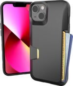 Smartish® iPhone 13 Wallet Case - Wallet Slayer Vol. 1 [Slim + Protective] Credit Card Holder - Drop Tested Hidden Card Slot Cover Compatible with Apple iPhone 13 - Black Tie Affair - Image 2