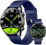 Smartwatch for Men & Women, 1.43" AMOLED Fitness Tracker GPS, Bluetooth Call, Heart Rate, Blood Oxygen (SpO2), Sleep Monitor, 100+ Sports Modes, iPhone & Android – Blue - Image 2