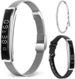 Smartwatch for Women Men, Ultralight Smart Bracelet with Heart Rate/Blood Oxygen/Sleep Monitor/Pedometer,12 Sports Activity Fitness Tracker, Smart Watch for Android iPhone,2 Bands, Silver - Image 2