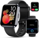 Smartwatch for Women/Men, Compatible with Android & iPhone, 1.8'' Fitness Tracker Watch with Alexa, Call & Notification Alerts, Heart Rate & Sleep Monitor, 120 Sports Modes, Waterproof Smart Watch - Image 2