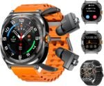 Smartwatch with Earbuds(Answer&Make Calls) IP67 Water Resistant Watch(2 Straps), Sports Watches 100+ Sports Modes (Cycling/Fitness/Hiking), DIY Watch Faces for Men Dad Husband - Image 2